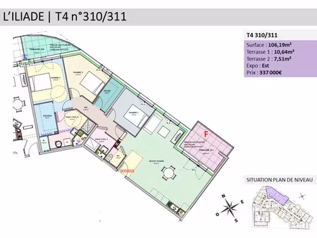 vente appartement 4 pièces 106 m² luc-la-primaube (12450)