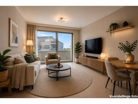 instapklaar 1-slaapkamer appartement met terras en berging en garage.