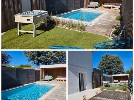 maison familiale non mitoyenne rénovée avec piscine chauffée