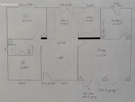maison 9 chambres + jardin. à maisse (91720). loyer conventionné