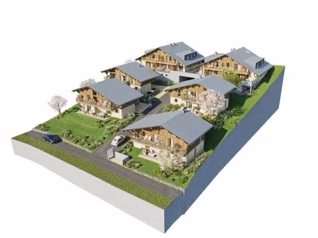 une opportunité d’acquérir l’un des quatre chalets neufs situés dans le hameau calme et...