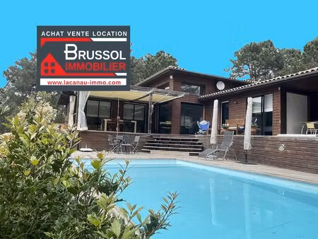 villa lacanau ocean à vendre résidence maison 4 chambres piscine jacuzzi agence brussol...