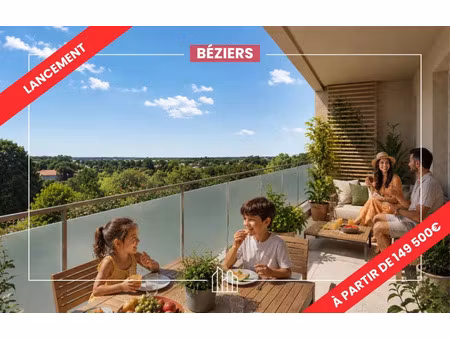 vente appartement neuf 3 pièces 62m2 béziers - 224500 € - surface privée