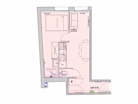 saint-genis-laval centre - 2 pièces - 27m2