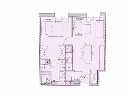 saint genis laval centre - 2 pièces - 32.3m2