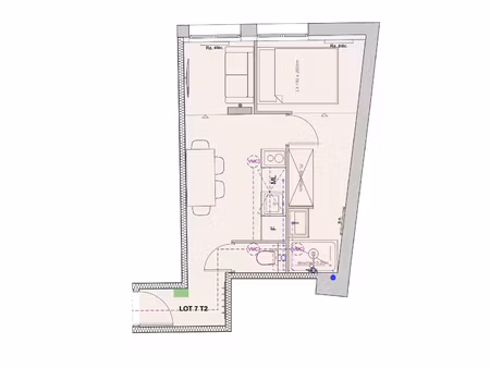 saint genis laval centre - t2 - 25 5m2