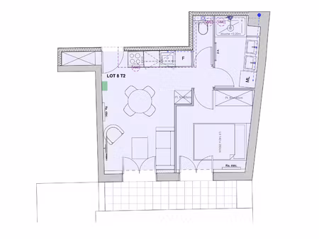 saint genis laval centre - t2 - 29 5m2
