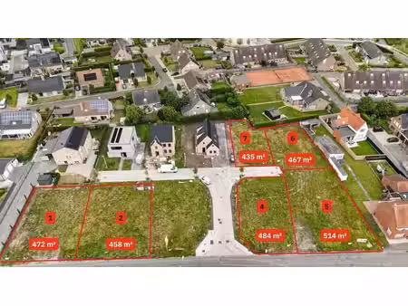 6 loten bouwgrond te koop vlakbij centrum kortemark