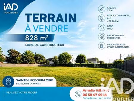 vente terrain à sainte-luce-sur-loire (44980) : à vendre / 828m² sainte-luce-sur-loire