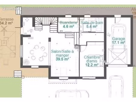 maison familiale 3 chambre 130m² jardin garage terrasse
