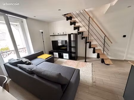 location duplex t2 meublé presles
