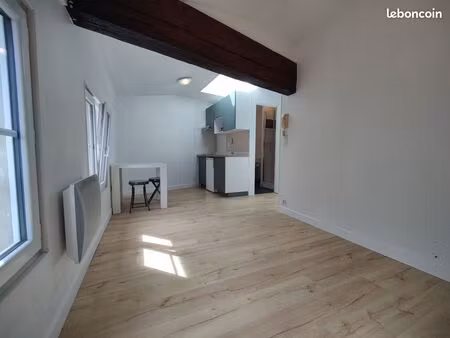 studio lumineux refait à neuf de 19 4m2