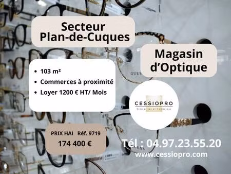 magasin d'optique à vendre