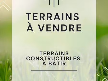 terrain constructible à vendre