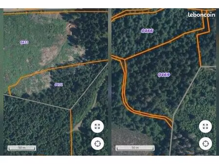 parcelles de terrain forestier
