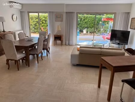 4 pièces rdc meublé terrasses jardin piscine