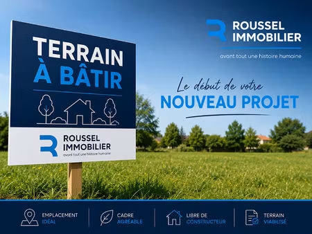 terrain constructible - non viabilisé - 1400m2 - moncé en belin