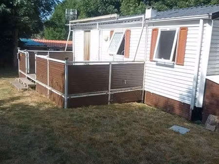 vente mobil-home + terrain arboré de 335 m² en ardèche