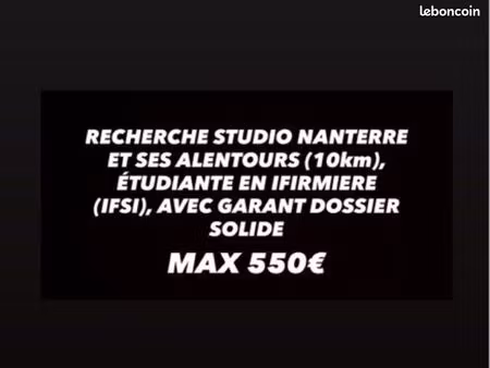 recherche studio nanterre (alentours 10km)