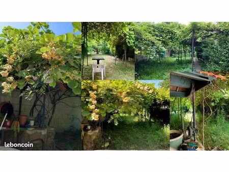 maison avec un très grand garage (72m2) et un jardin de charme sans vis à vis  en zone pav