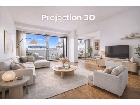 3 pièces de 80m2 avec balcon  immeuble le périscope