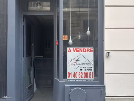paris 16 - duret/pergolese - murs de boutique a vendre