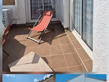 vente appartement port leucate 28 m2 avec grande terrasse accès direct plage