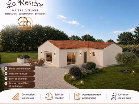 maison neuve de plain-pied à construire – 105 m² sur terrain de 607 m²