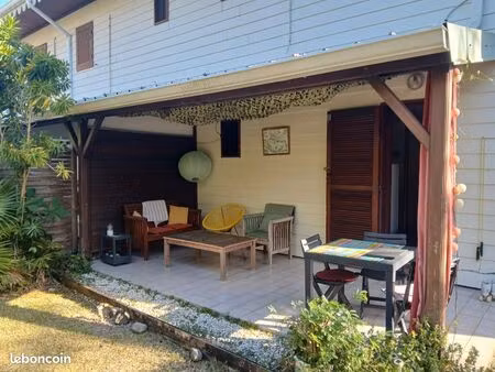 studio meublé avec jardin privatif – résidence avec piscine – le diamant