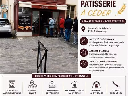 boulangerie - pâtisserie à céder en lj avec logement 91540 mennecy