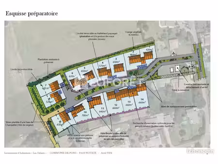 terrain 550 m² pons