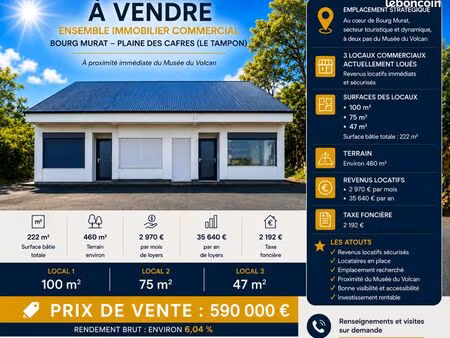 ensemble commercial loué tampon – bourg murat –