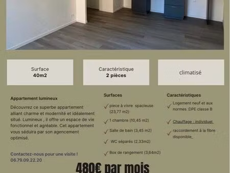 appartement 1 chambre à louer