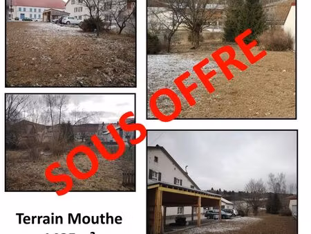 mouthe-terrain 1435m2 (600m2 constructible viabilisé)