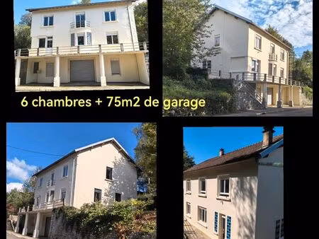 maison 6 chambres doucier (jura) garage 75m2 + jardin