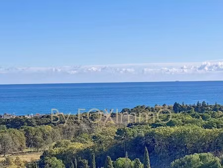 villa vue mer sur la coite d azur  limite biot  a villeneuve loubet   4 chambres   piscine