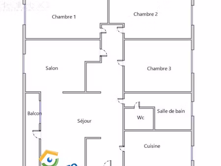 appt double séjour avec balcon et 3 chambres  disponible mi-juillet