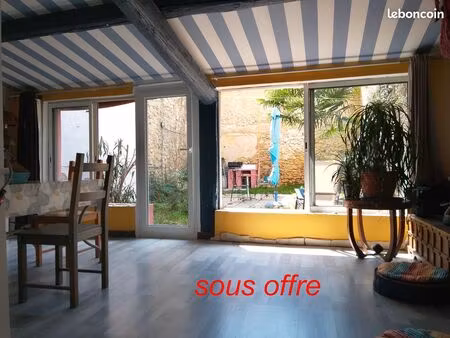 maraussan  maison ancienne avec jardinet à vendre 149 000