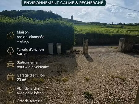 maison mitoyenne avec terrain d'environ 640 m² – fort potentiel