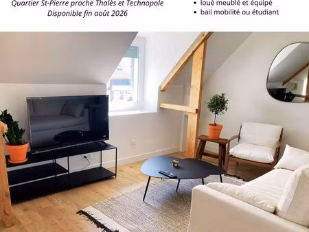 appartement t2 - 43m² meublé tout équipé refait à neuf - proche arsenal & thales