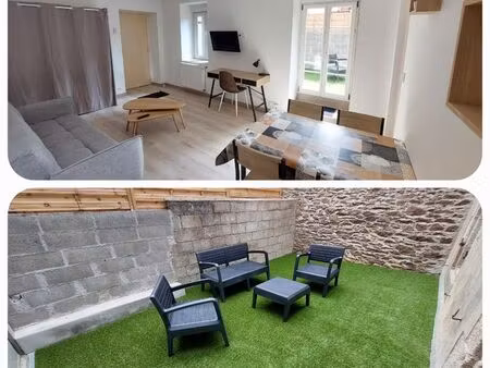 appartement t2 avec jardin privatif – quartier recouvrance - 40m² meublé