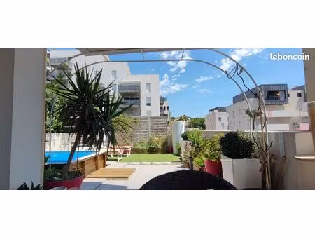 appartement 3 pièces 73m2 + terrasse 49m2 + garage fermé montpellier pompignane