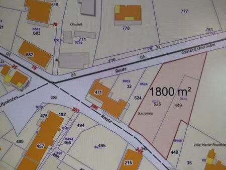 terrain 1800 m2 larbey 40250