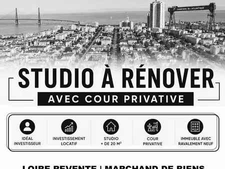 ?️ studio à rénover avec terrasse | secteur gare