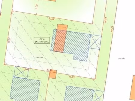 terrain constructible 750m2