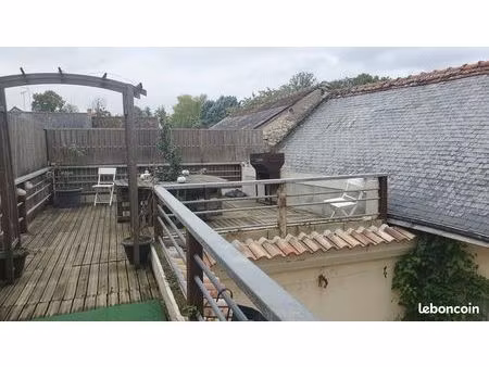 grand t3 meublé 75 m² avec terrasse privative 40 m² – tous commerces à pied