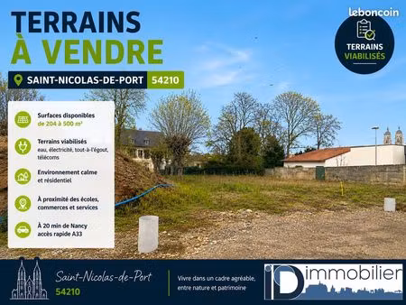 terrain 203 m² saint-nicolas-de-port