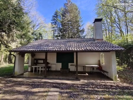 chalet d’exception en forêt – 36 ares de terrain arboré bien unique