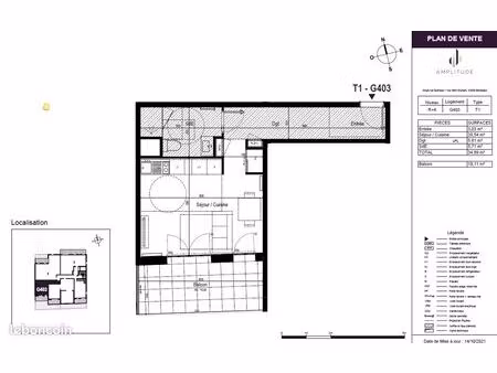 studio 1 pièce 35 m²