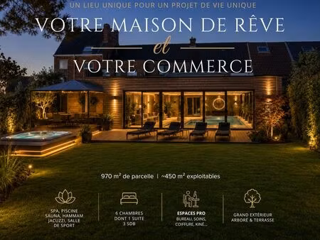 grande maison avec espace bien être et commercial